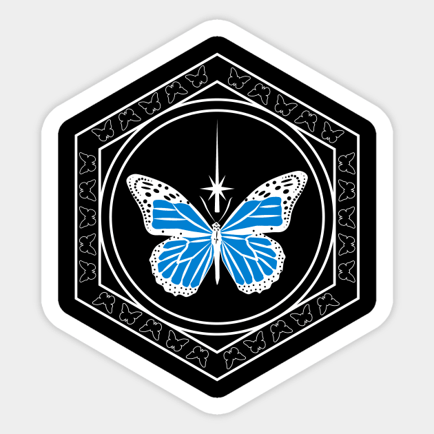 Butterfly Between Worlds Sticker by LazyDayGalaxy